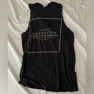 Cotton On Black Manhattan Sleeveless Graphic Tee size small